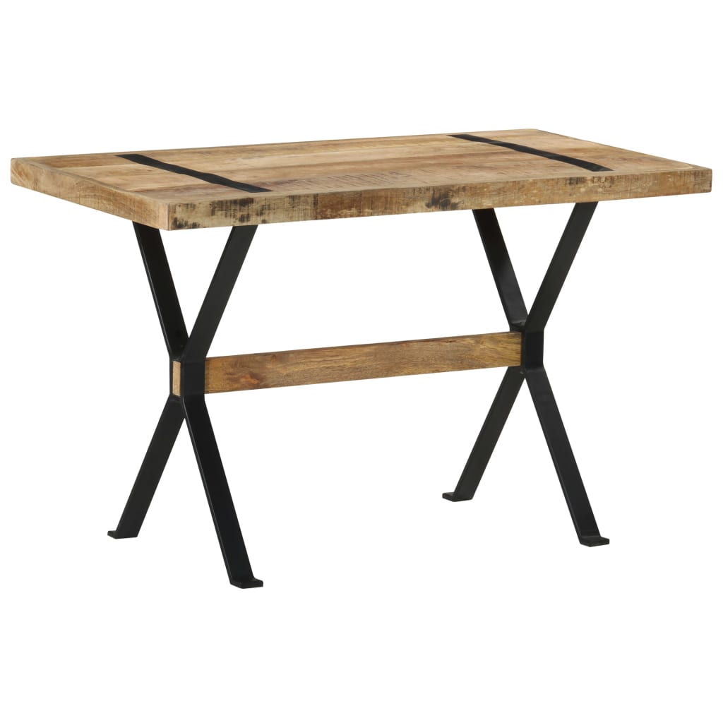 vidaXL Mesa de comedor madera de mango rugosa 120x60x76 cm