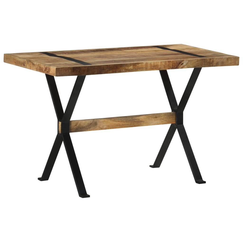 vidaXL Mesa de comedor madera de mango rugosa 120x60x76 cm