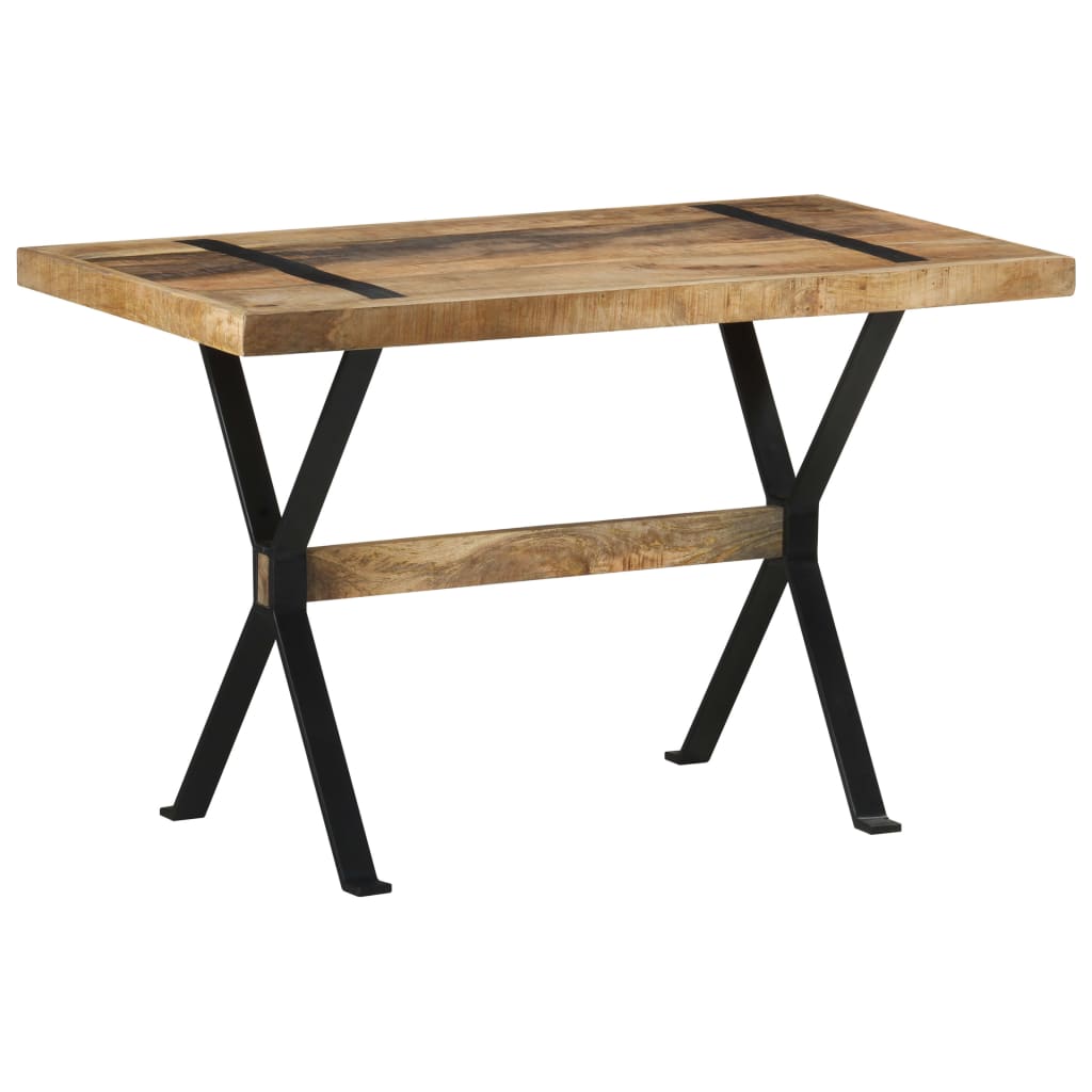 vidaXL Mesa de comedor madera de mango rugosa 120x60x76 cm