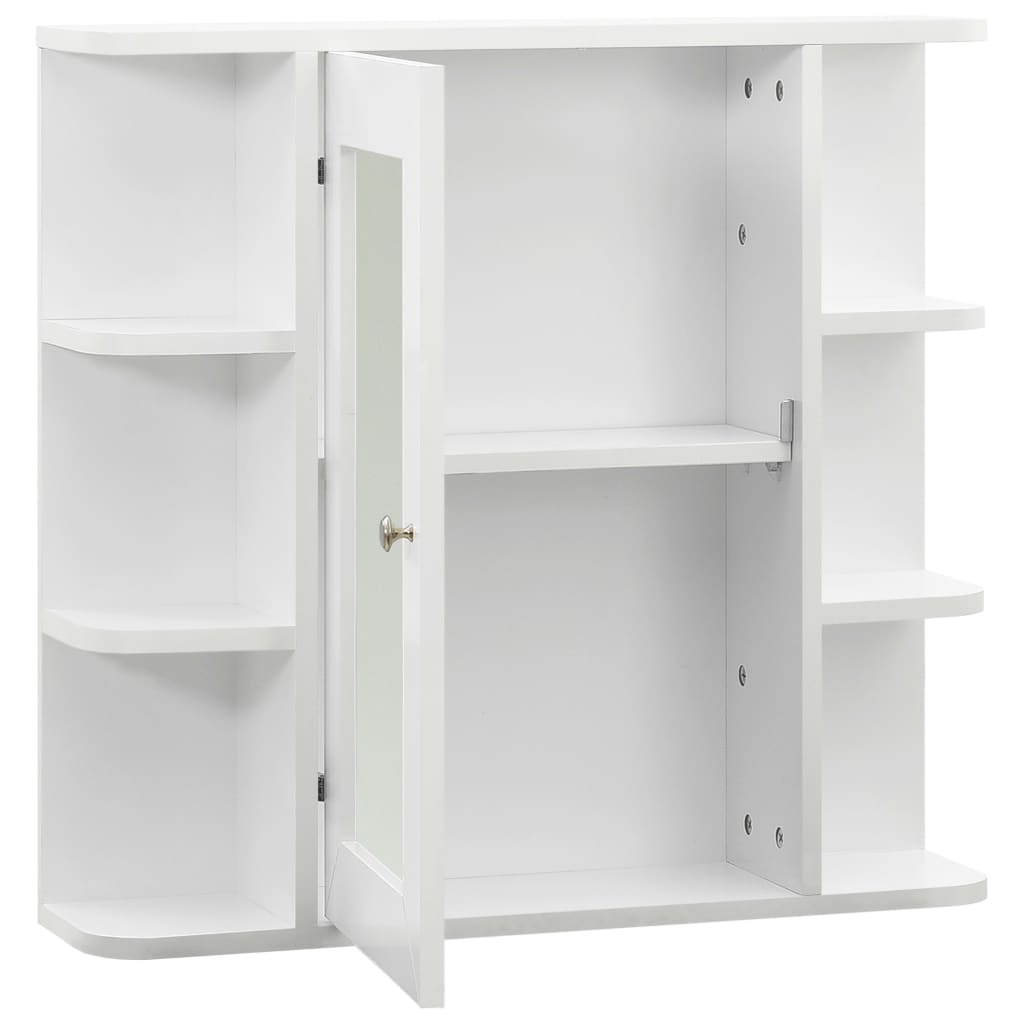 vidaXL Armario de baño con espejo blanco 66x17x63 cm MDF