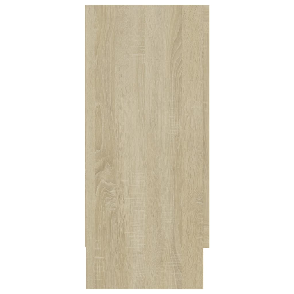 vidaXL Vitrina de madera contrachapada color roble 120x30,5x70 cm