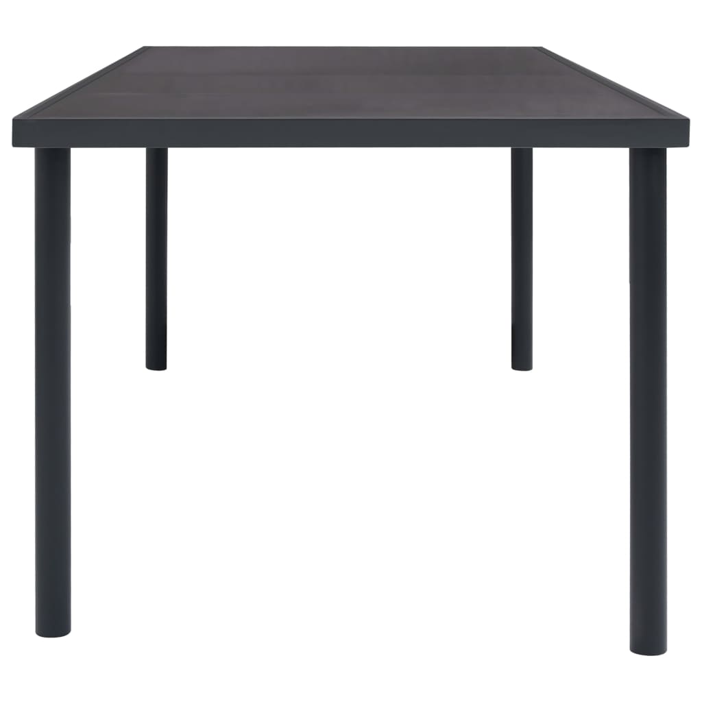 vidaXL Mesa de comedor de jardín acero gris antracita 150x90x74 cm