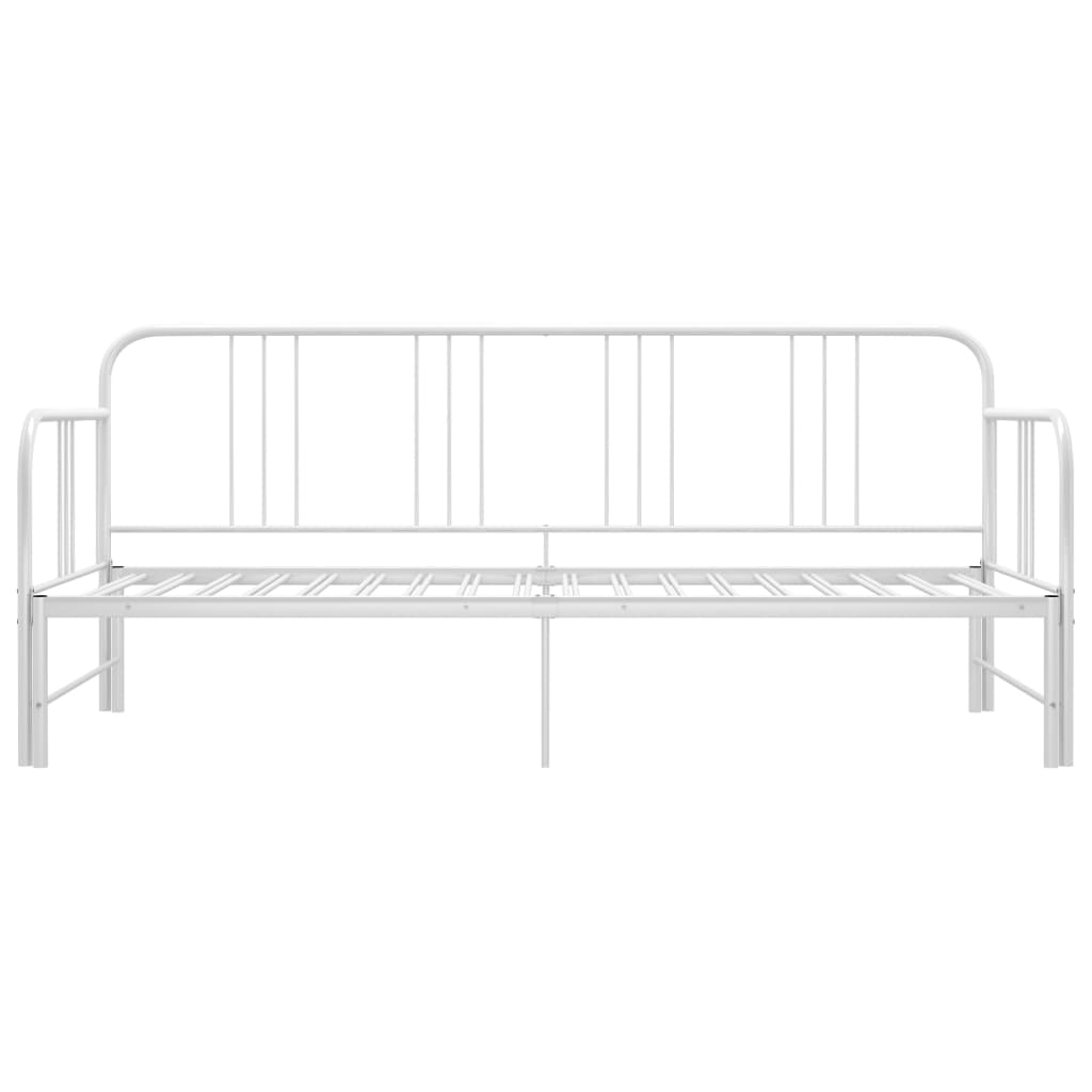 vidaXL Sofá cama extraíble sin colchón metal blanco 90x200cm