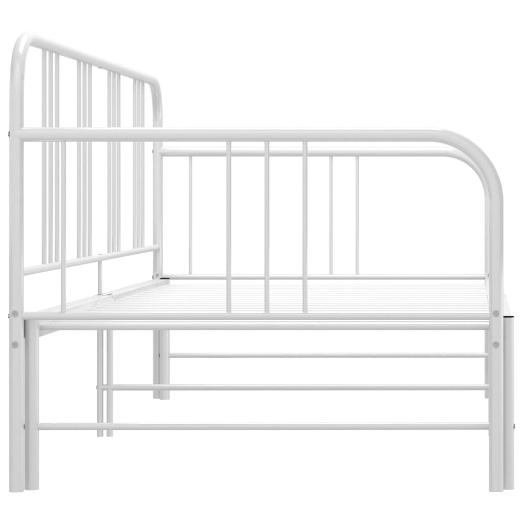 vidaXL Sofá cama extraíble sin colchón metal blanco 90x200cm