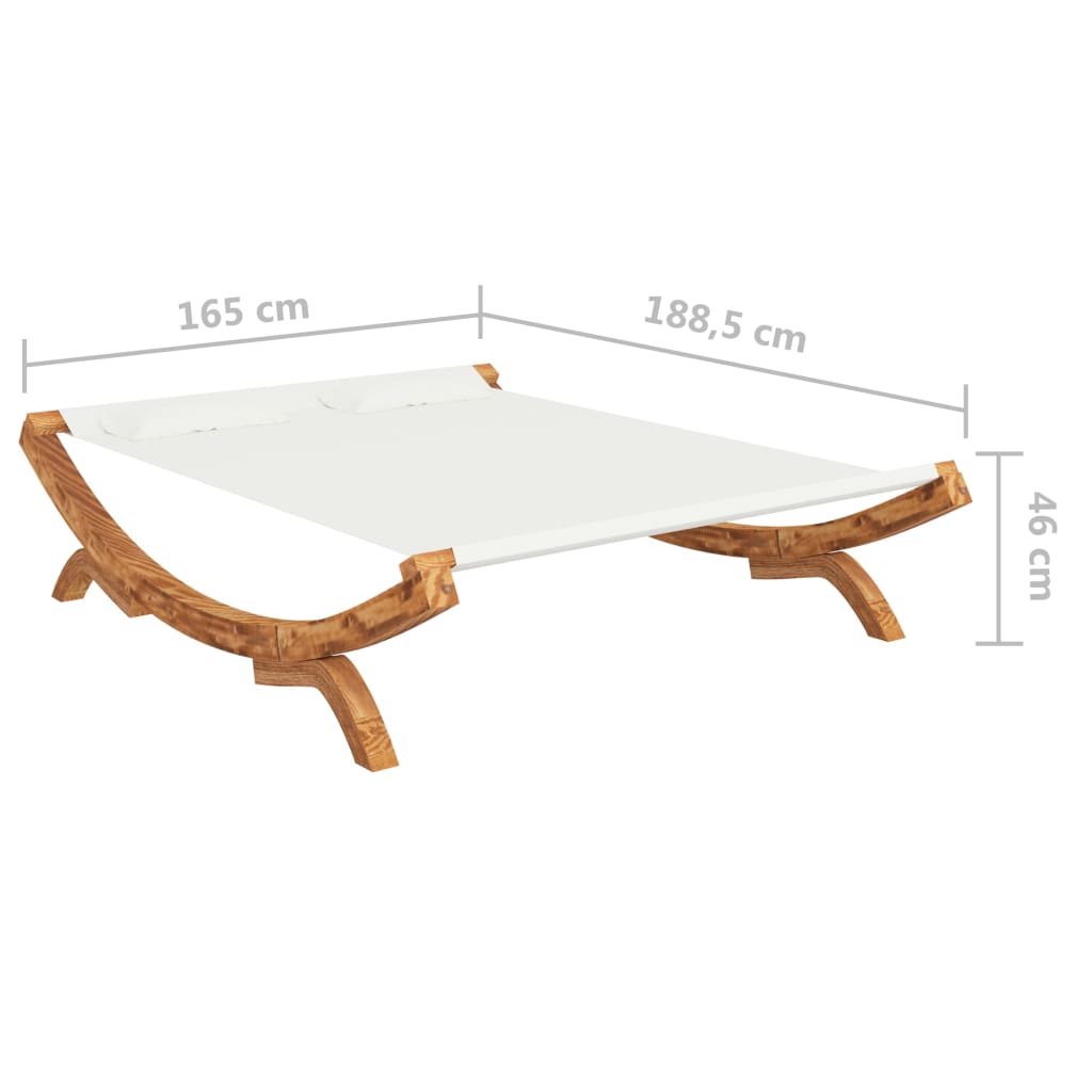 vidaXL Tumbona con dosel madera curvada gris antracita 165x188,5x46 cm