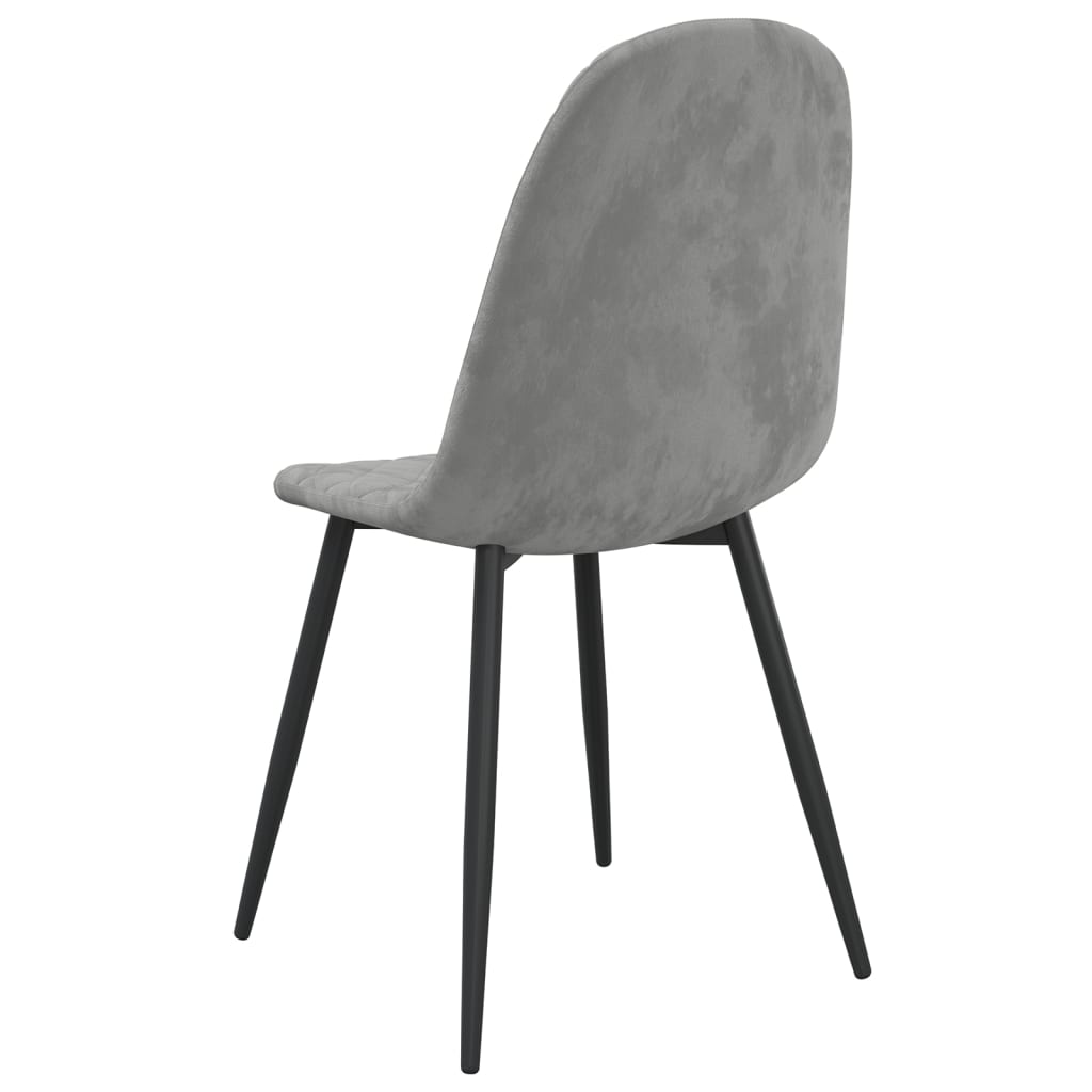 vidaXL Sillas de comedor 2 unidades terciopelo gris claro