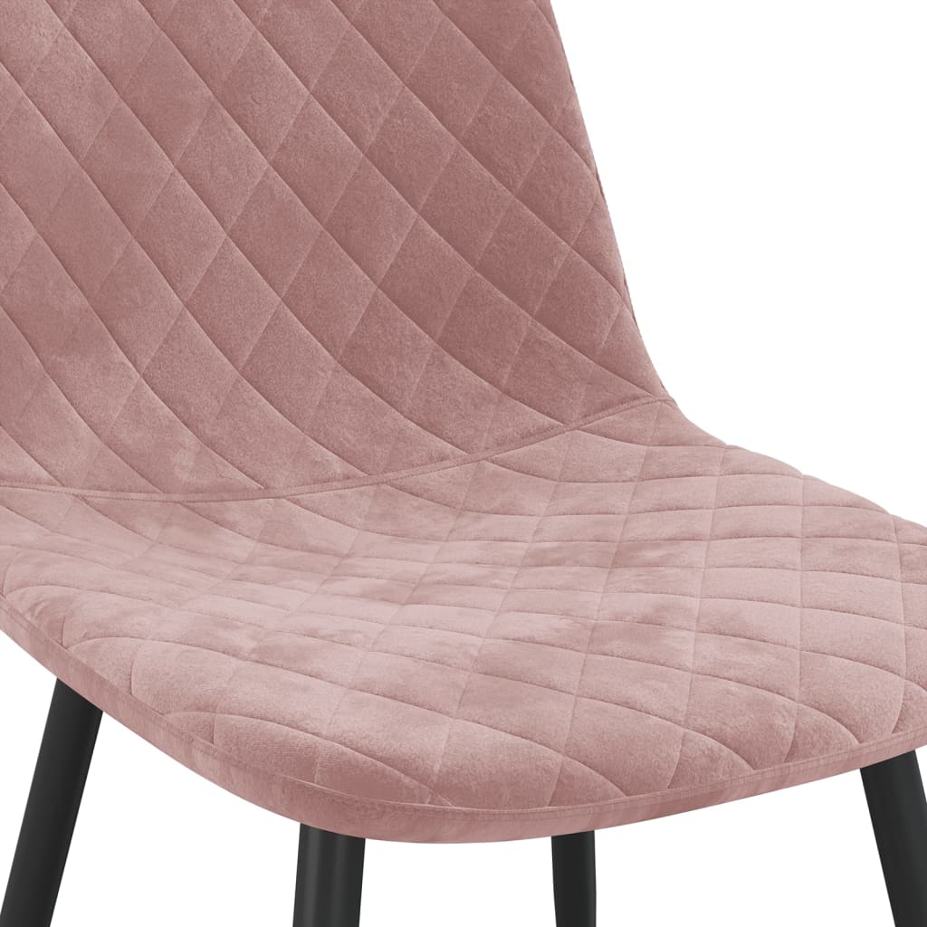 vidaXL Sillas de comedor 2 unidades terciopelo rosa