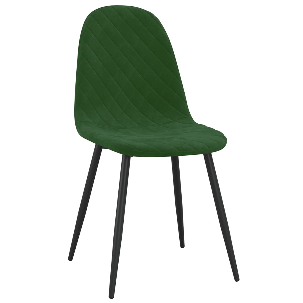 vidaXL Sillas de comedor 4 unidades terciopelo verde oscuro