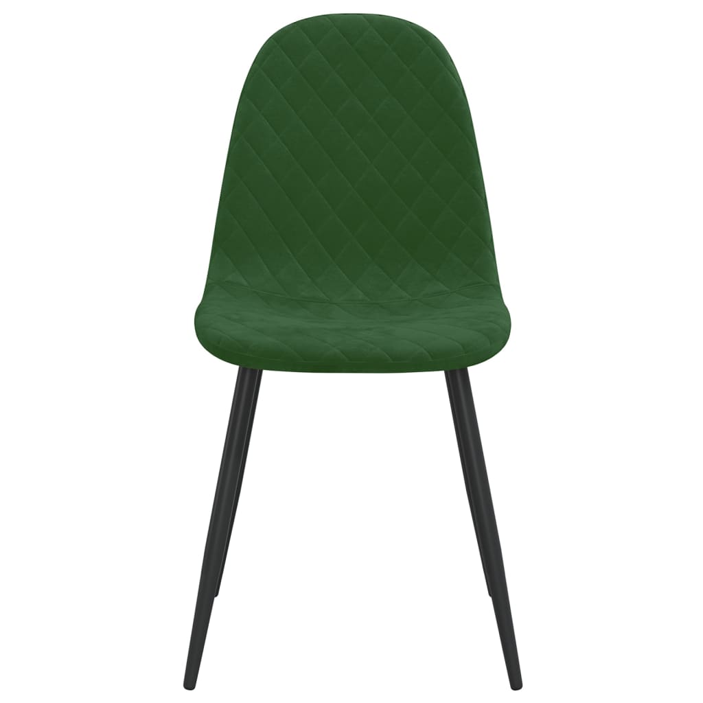 vidaXL Sillas de comedor 4 unidades terciopelo verde oscuro