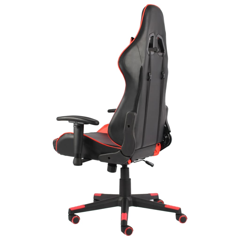 vidaXL Silla gaming giratoria PVC rojo