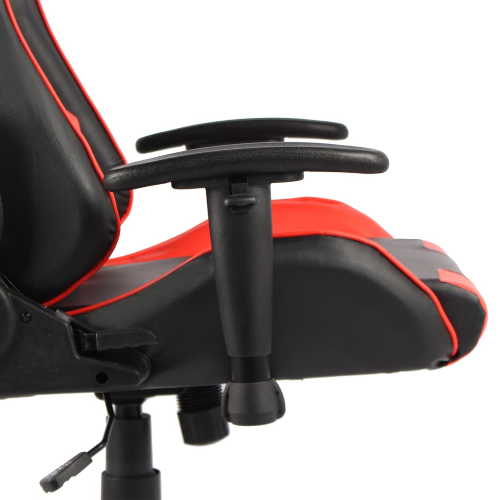 vidaXL Silla gaming giratoria PVC rojo