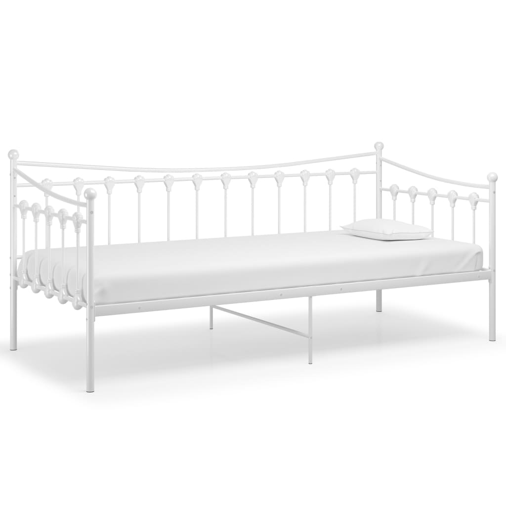 vidaXL Estructura de sofá cama sin colchón metal blanco 90x200 cm