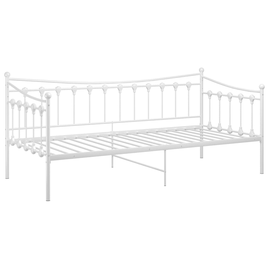 vidaXL Estructura de sofá cama sin colchón metal blanco 90x200 cm