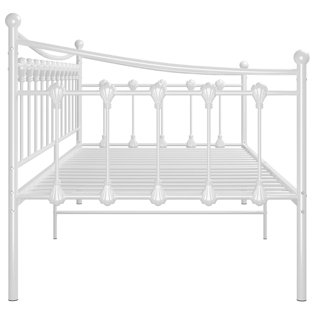 vidaXL Estructura de sofá cama sin colchón metal blanco 90x200 cm