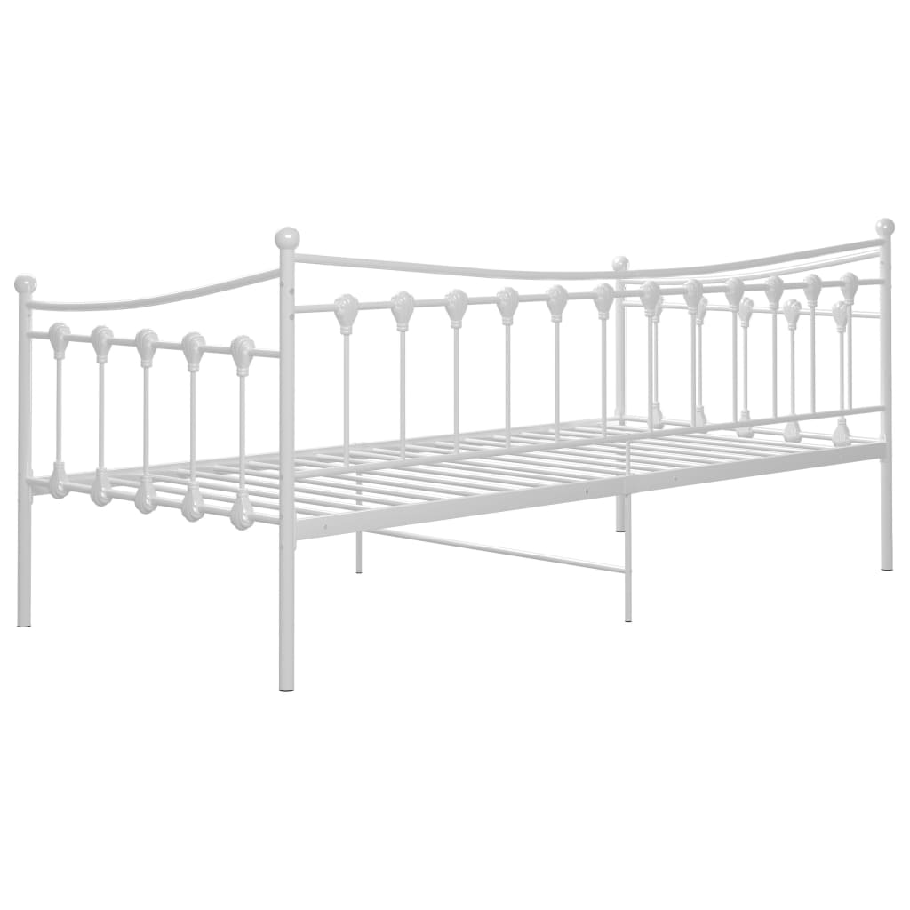 vidaXL Estructura de sofá cama sin colchón metal blanco 90x200 cm