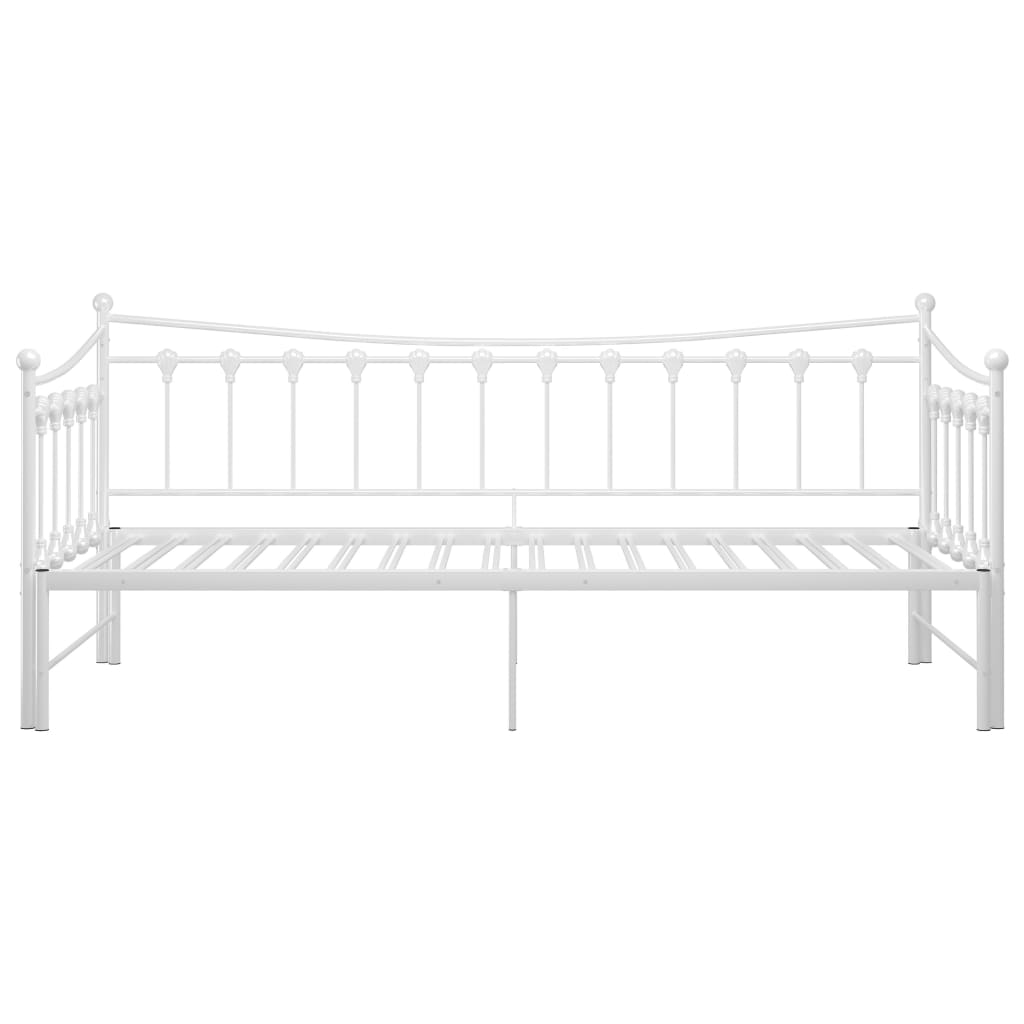 vidaXL Sofá cama extraíble sin colchón metal blanco 90x200cm