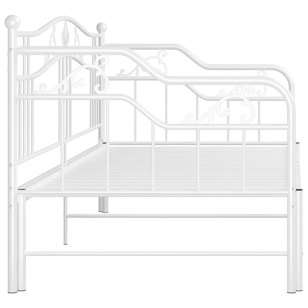 vidaXL Sofá cama extraíble sin colchón metal blanco 90x200cm