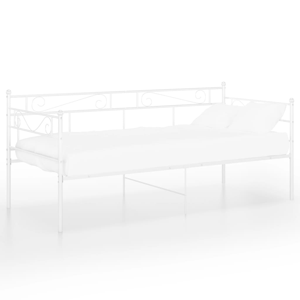 vidaXL Estructura de sofá cama sin colchón metal blanco 90x200 cm