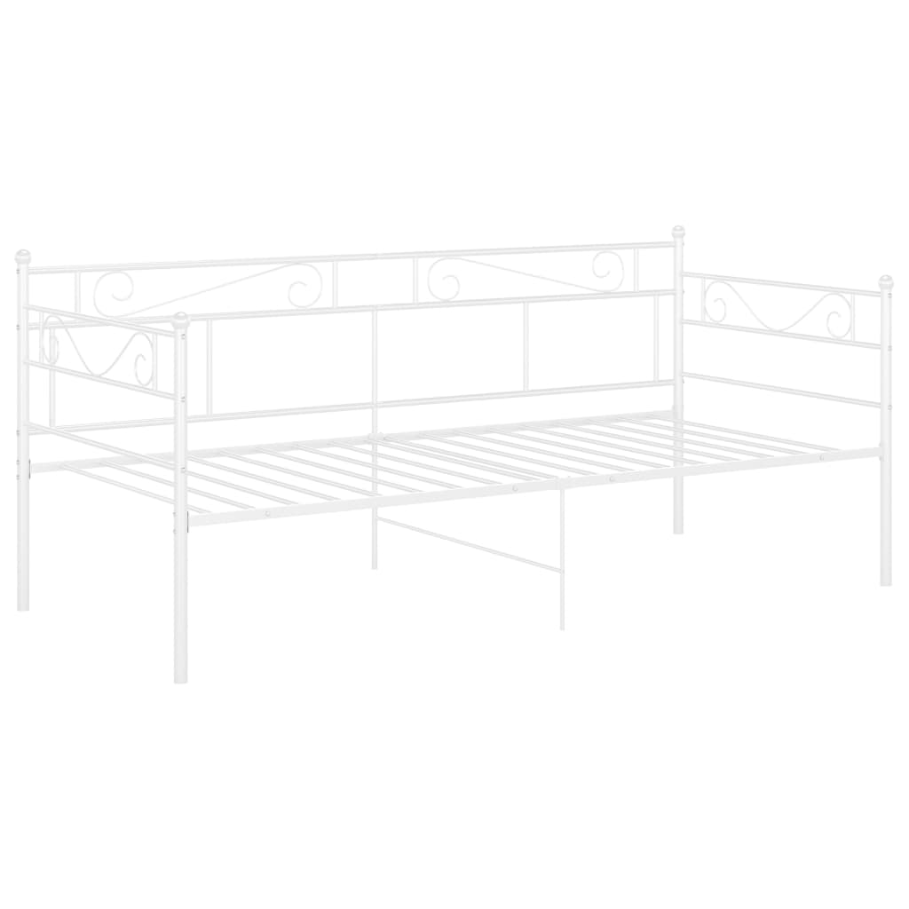 vidaXL Estructura de sofá cama sin colchón metal blanco 90x200 cm