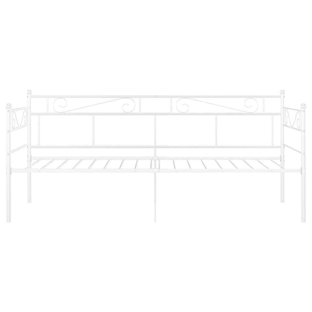 vidaXL Estructura de sofá cama sin colchón metal blanco 90x200 cm