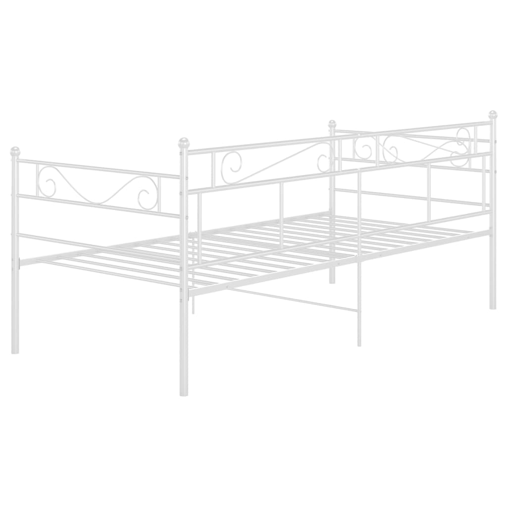 vidaXL Estructura de sofá cama sin colchón metal blanco 90x200 cm