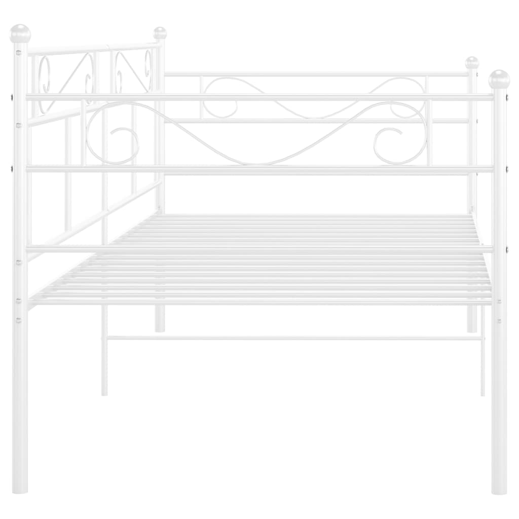 vidaXL Estructura de sofá cama sin colchón metal blanco 90x200 cm