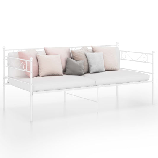 vidaXL Estructura de sofá cama sin colchón metal blanco 90x200 cm