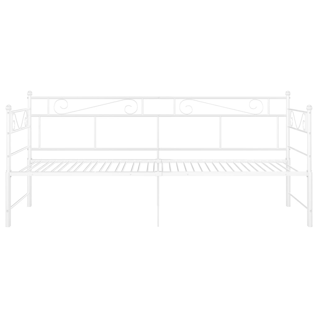 vidaXL Sofá cama extraíble sin colchón metal blanco 90x200cm