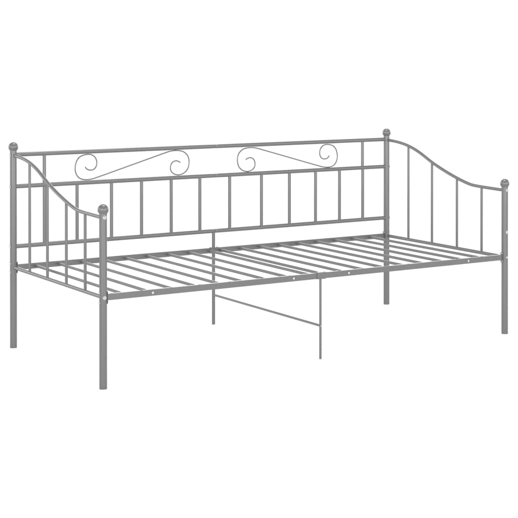 vidaXL Estructura de sofá cama sin colchón metal gris 90x200 cm