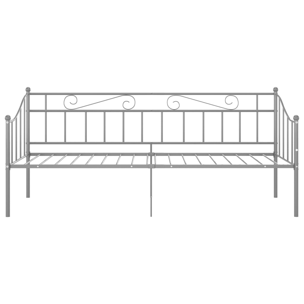 vidaXL Estructura de sofá cama sin colchón metal gris 90x200 cm