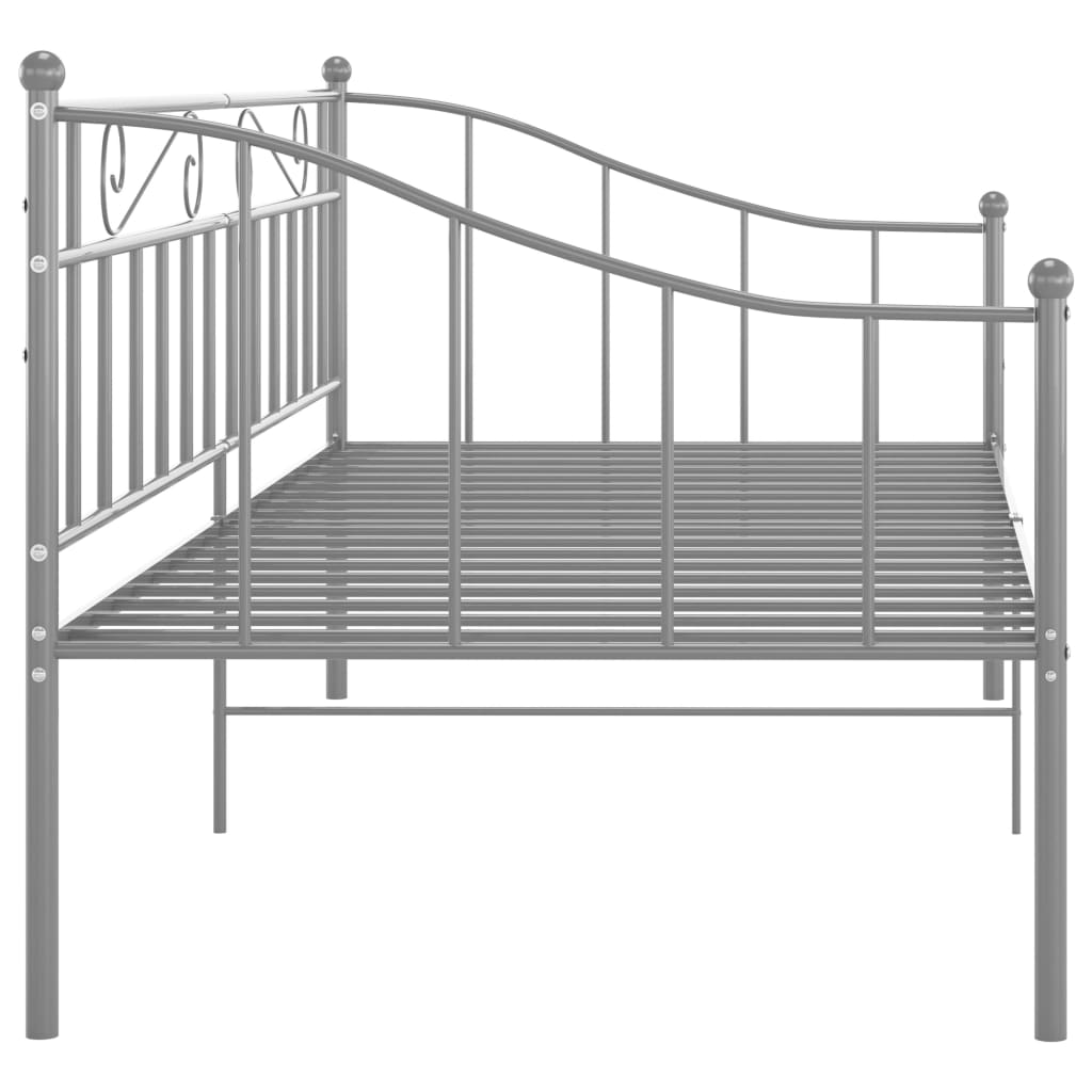 vidaXL Estructura de sofá cama sin colchón metal gris 90x200 cm