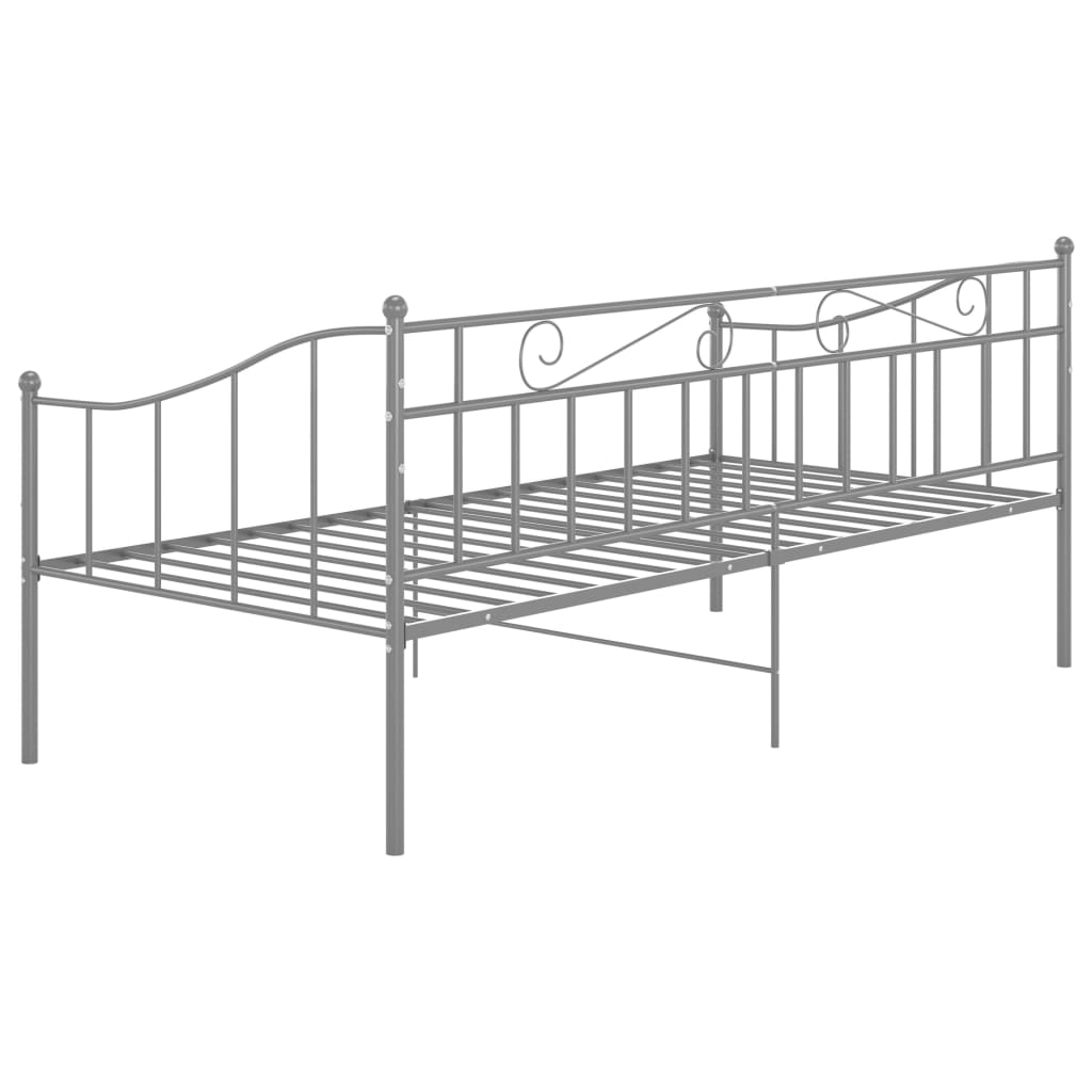 vidaXL Estructura de sofá cama sin colchón metal gris 90x200 cm