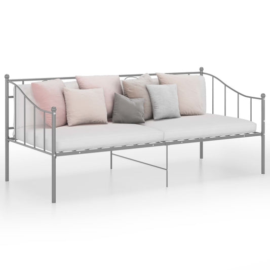 vidaXL Estructura de sofá cama sin colchón metal gris 90x200 cm