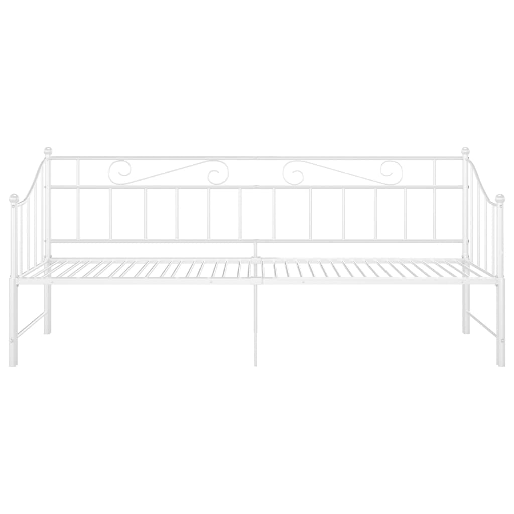 vidaXL Sofá cama extraíble sin colchón metal blanco 90x200cm