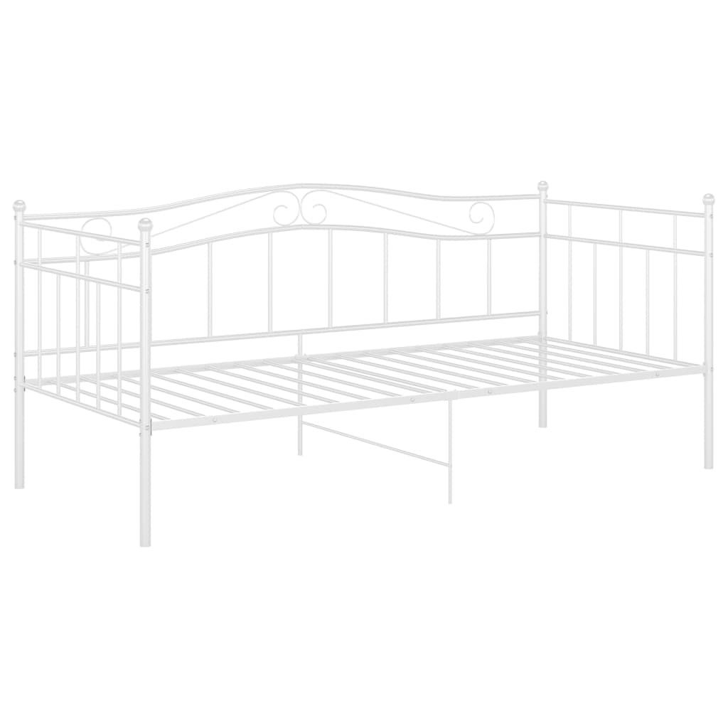 vidaXL Estructura de sofá cama sin colchón metal blanco 90x200 cm