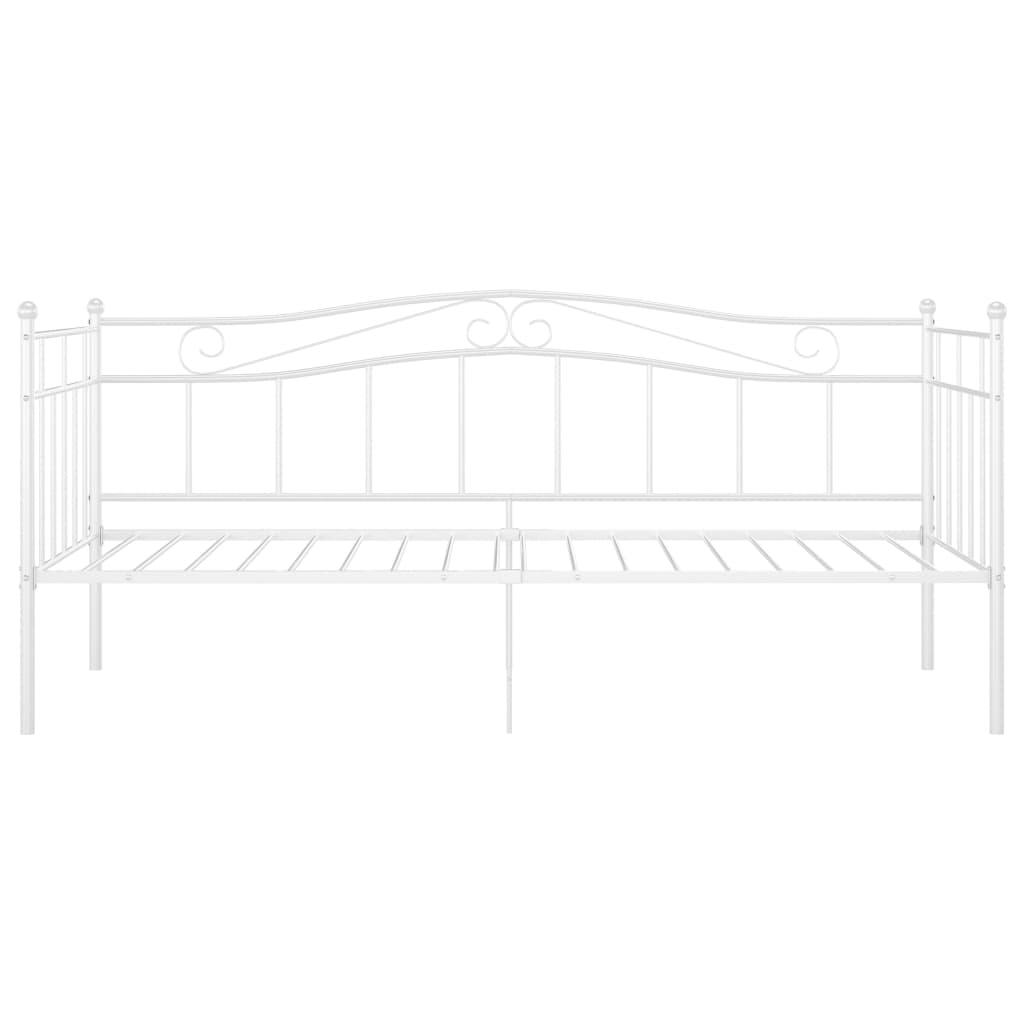 vidaXL Estructura de sofá cama sin colchón metal blanco 90x200 cm