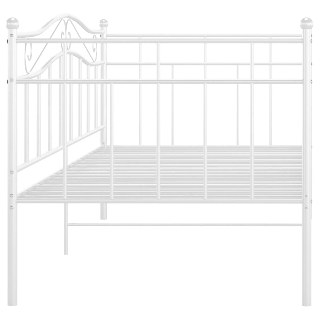 vidaXL Estructura de sofá cama sin colchón metal blanco 90x200 cm