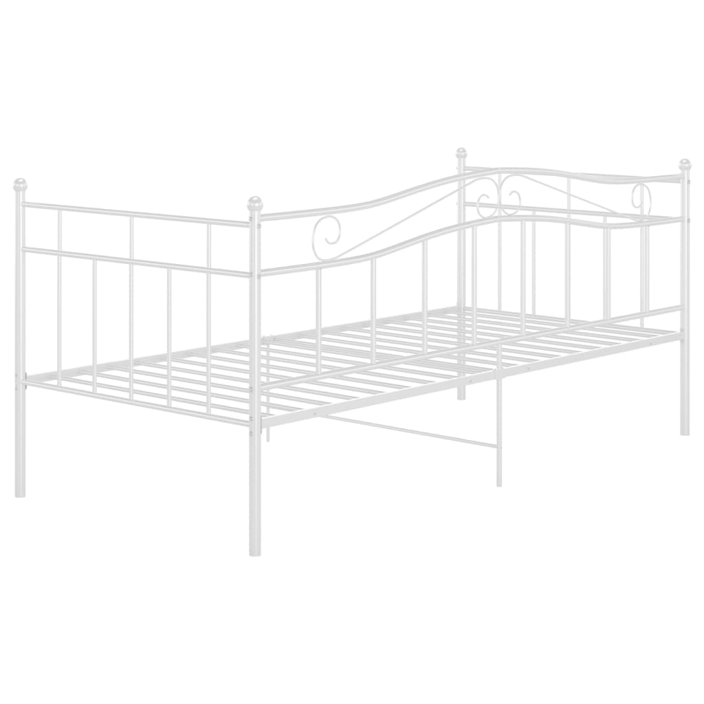 vidaXL Estructura de sofá cama sin colchón metal blanco 90x200 cm