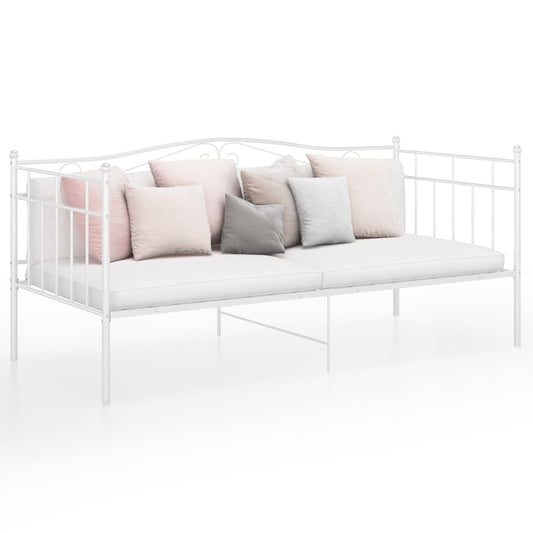 vidaXL Estructura de sofá cama sin colchón metal blanco 90x200 cm