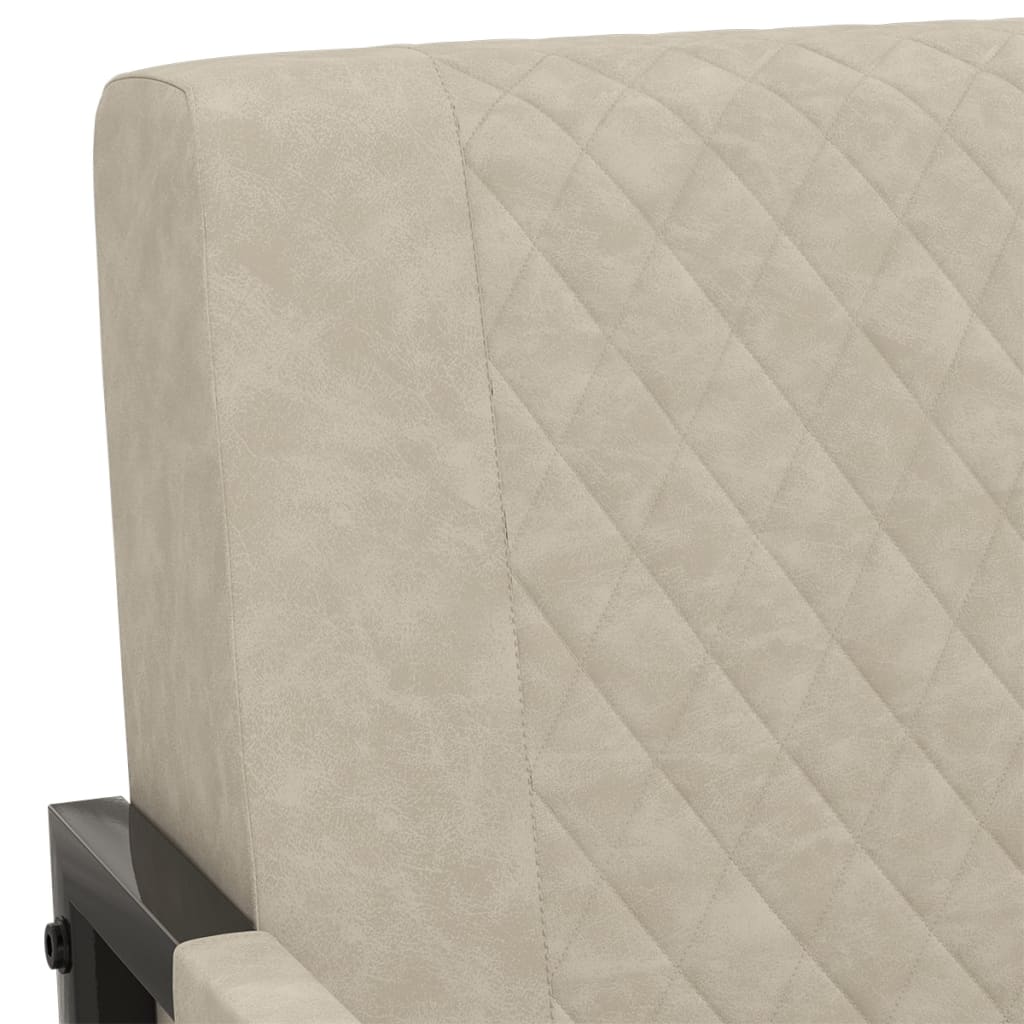 vidaXL Sillón de cuero sintético gris claro