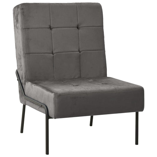 vidaXL Silla de relajación de terciopelo gris oscuro 65x79x87 cm