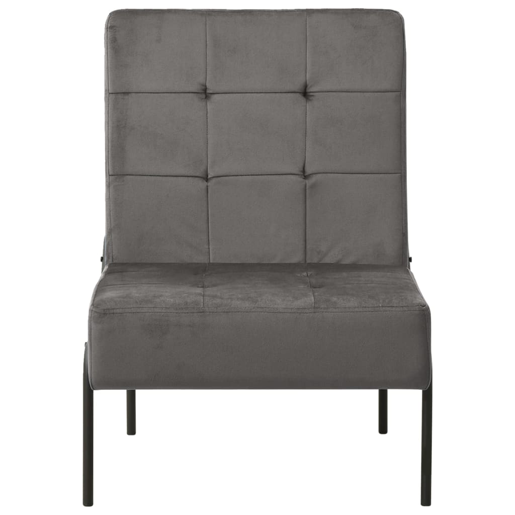 vidaXL Silla de relajación de terciopelo gris oscuro 65x79x87 cm