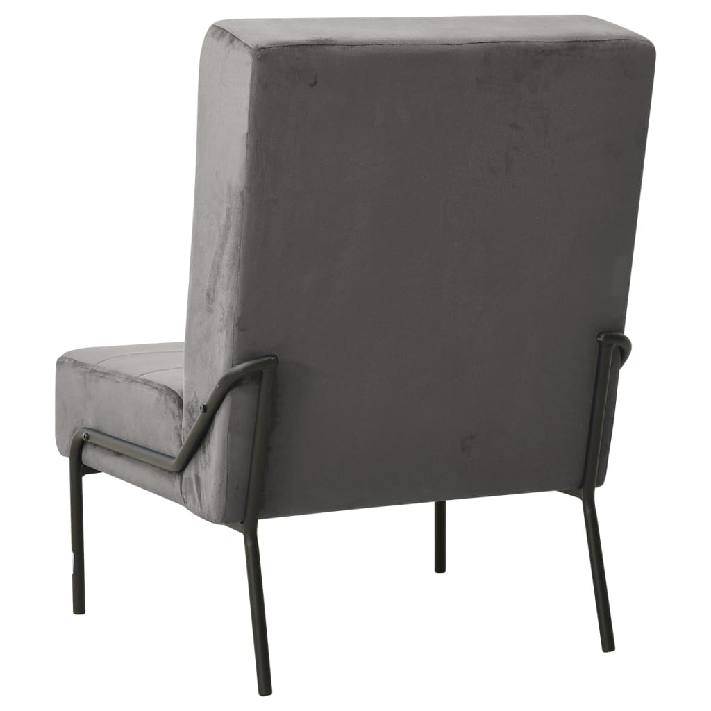 vidaXL Silla de relajación de terciopelo gris oscuro 65x79x87 cm