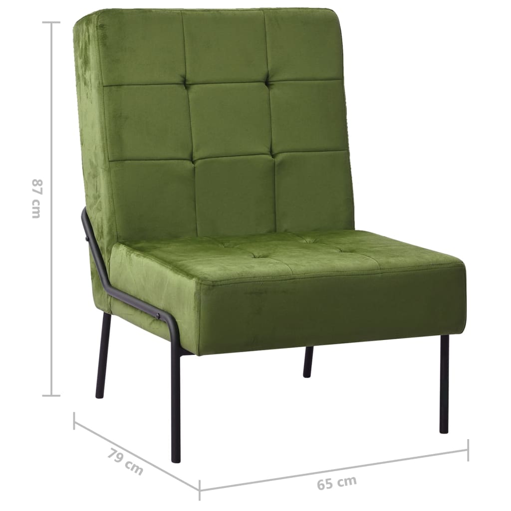 vidaXL Silla de relajación de terciopelo verde claro 65x79x87 cm