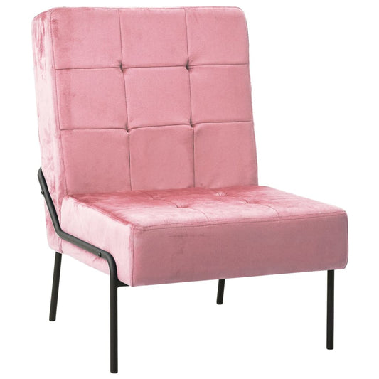 vidaXL Silla de relajación de terciopelo rosa 65x79x87 cm