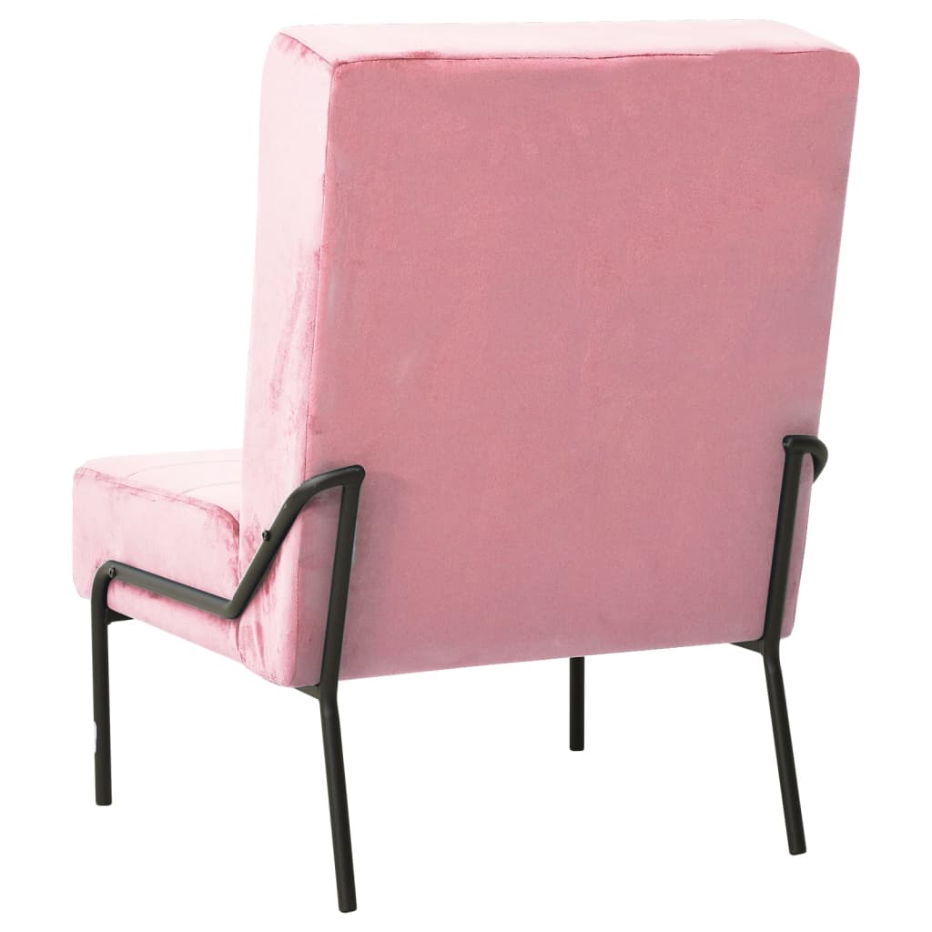 vidaXL Silla de relajación de terciopelo rosa 65x79x87 cm