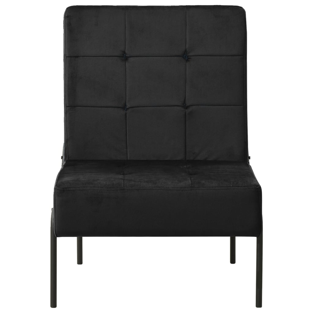 vidaXL Silla de relajación de terciopelo negro 65x79x87 cm