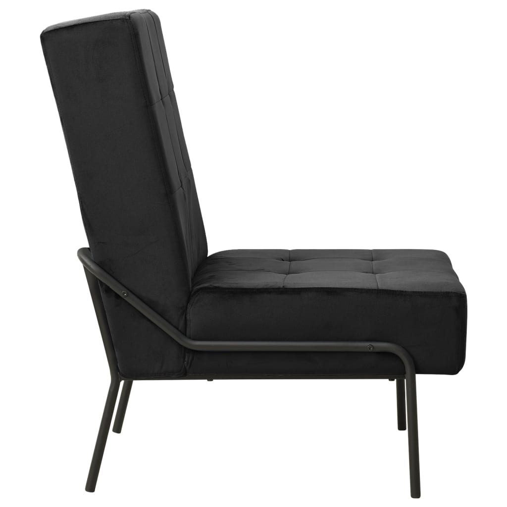 vidaXL Silla de relajación de terciopelo negro 65x79x87 cm