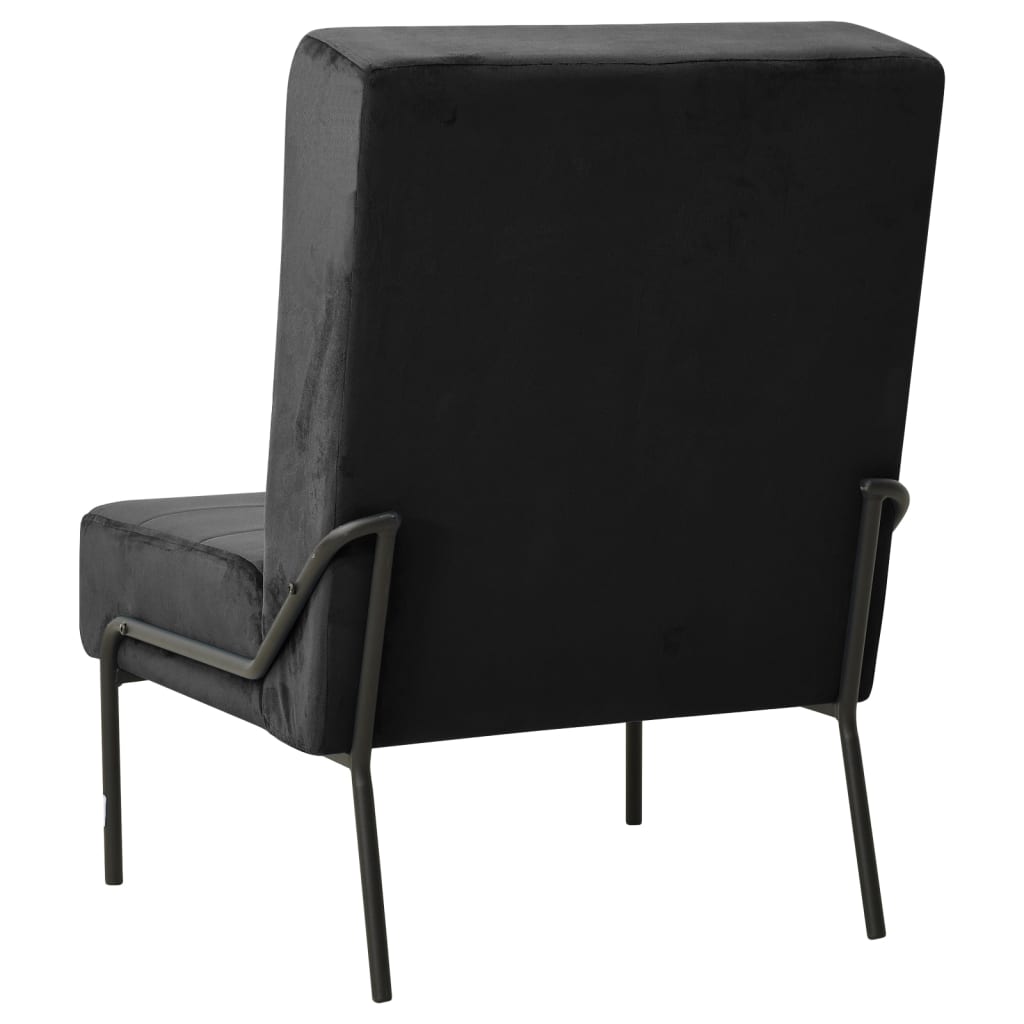 vidaXL Silla de relajación de terciopelo negro 65x79x87 cm