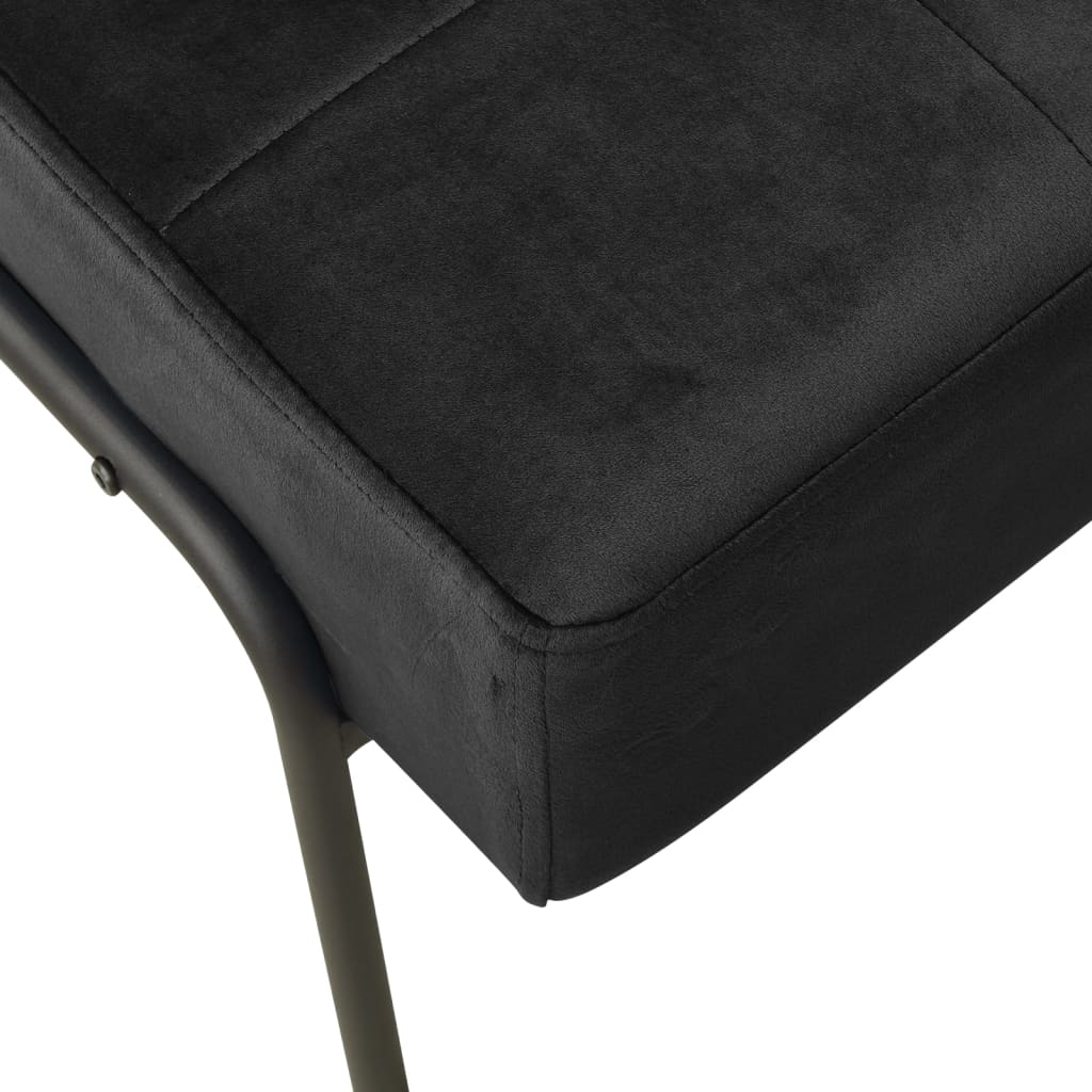 vidaXL Silla de relajación de terciopelo negro 65x79x87 cm